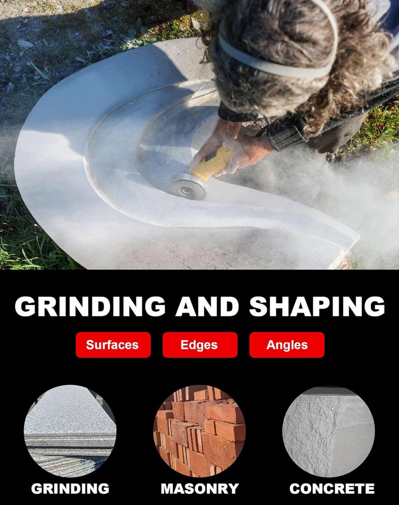 CasaVerde TOOLS 4" Flat Resin Diamond Cup Wheels，Diamond Cup Wheels with 5/8“-11 Thread for Granite，Marble and Engineered Stone - Image 5